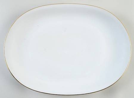 Gold Band 14" Oval Serving Platter