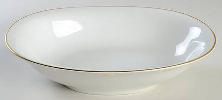 Gold Band 10" Oval Vegetable Bowl