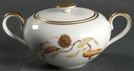 Golden Chestnut Sugar Bowl & Lid