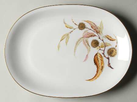 Golden Chestnut 14" Oval Serving Platter
