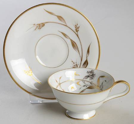 Golden Harvest Footed Demitasse Cup & Saucer Set