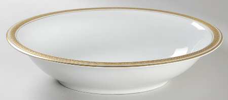 Golden Key 10" Oval Vegetable Bowl