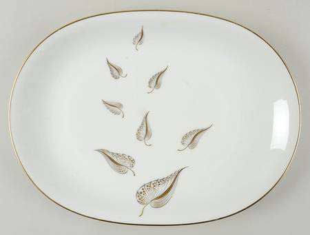 Golden Leaves 14" Oval Serving Platter