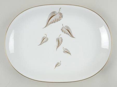 Golden Leaves 13" Oval Serving Platter