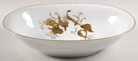 Golden Orchid 10" Oval Vegetable Bowl
