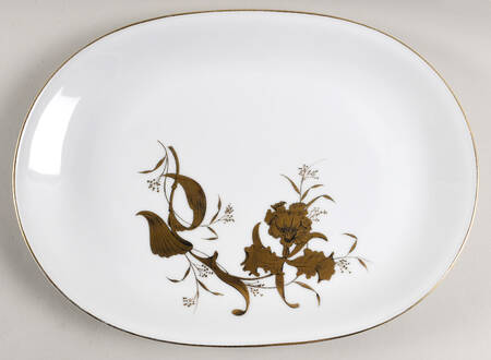 Golden Orchid 13" Oval Serving Platter