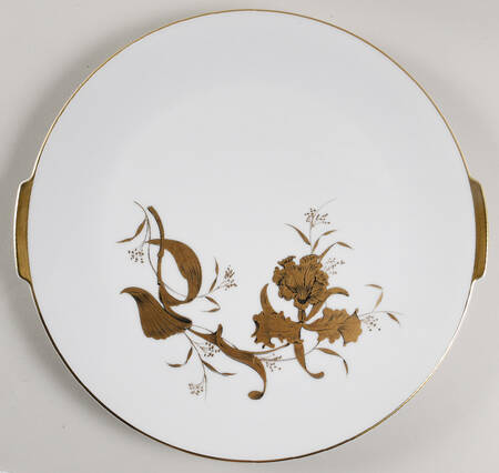 Golden Orchid Chop Plate (Round Platter)