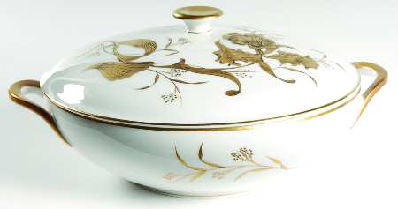 Golden Orchid Round Covered Vegetable