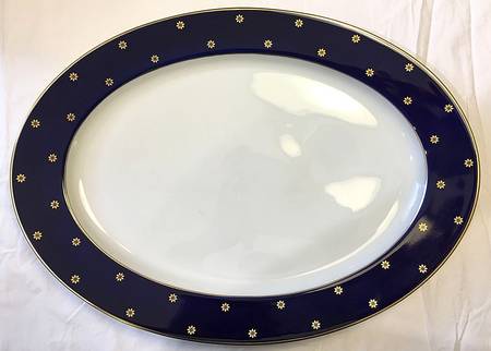 Golden Stars 16" Oval Serving Platter