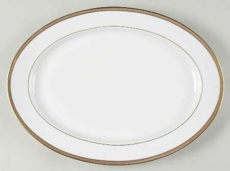 Golden Taupe 16" Oval Serving Platter