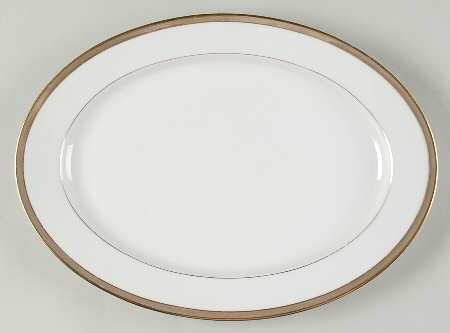 Golden Taupe 14" Oval Serving Platter