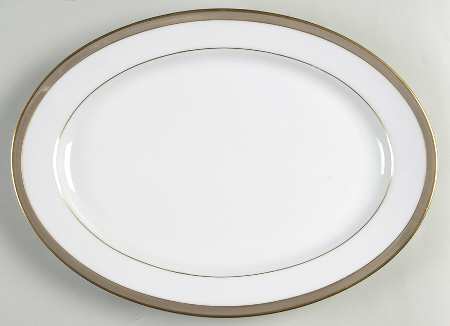 Golden Taupe 12" Oval Serving Platter