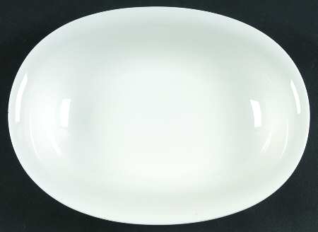 Grazie White 10" Oval Vegetable Bowl