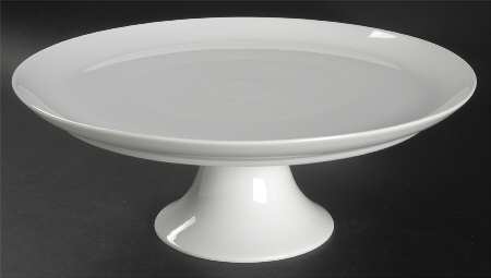 Grazie White 10" Diameter Pedestal Cake Stand