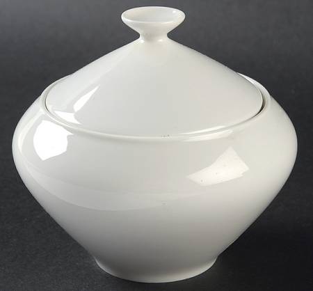 Grazie White Sugar Bowl & Lid