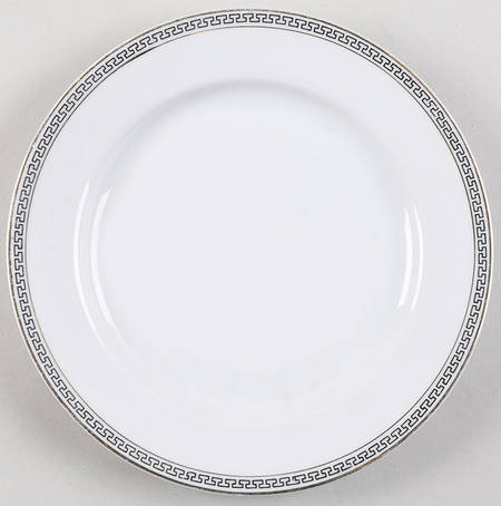Greek Key Black (White Background) Bread & Butter Plate