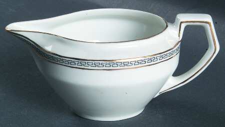 Greek Key Black (White Background) Creamer
