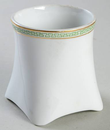 Greek Key Green Toothbrush Holder