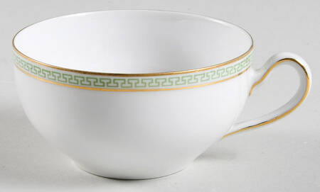 Greek Key Green Flat Cup