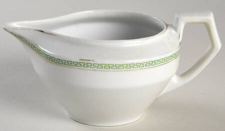 Greek Key Green Creamer