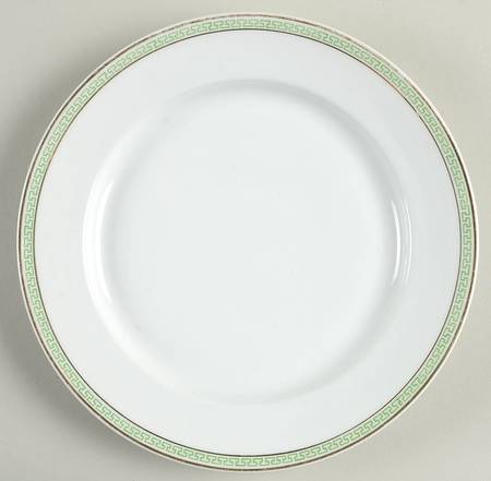 Greek Key Green Salad Plate