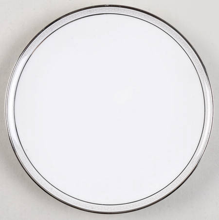 Greek Key Gray (Platinum Trim) Bread & Butter Plate