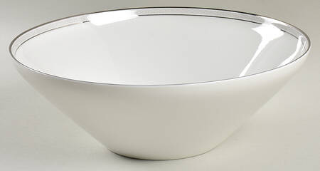 Greek Key Gray (Platinum Trim) 9" Round Vegetable Bowl by Heinrich - H&C