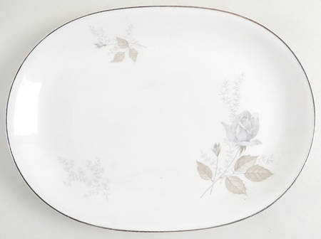 Grey Rose 13" Oval Serving Platter