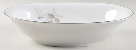 Grey Rose 10" Oval Vegetable Bowl