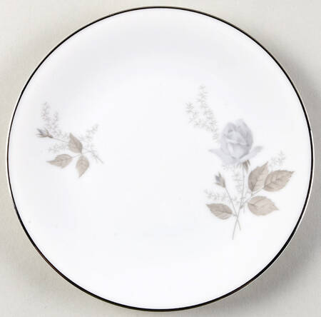 Grey Rose Bread & Butter Plate