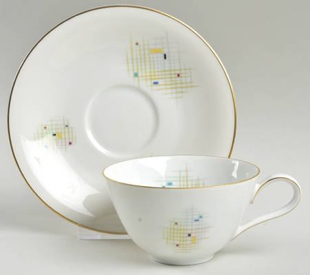 Gramercy Square Flat Cup & Saucer Set