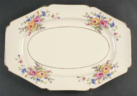 HC11 (Cream Background) 15" Oval Serving Platter