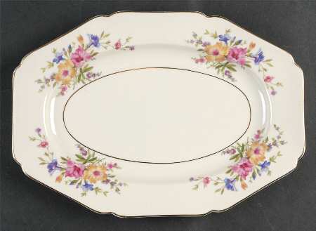 HC11 (Cream Background) 11" Oval Serving Platter
