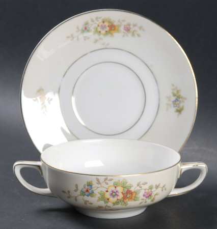 HC206 Flat Cream Soup Bowl & Saucer Set