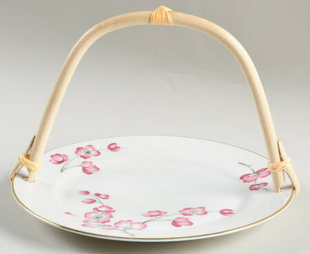 14852 5 3/8"-5 5/8" Bamboo Handled Serving Plate  HC