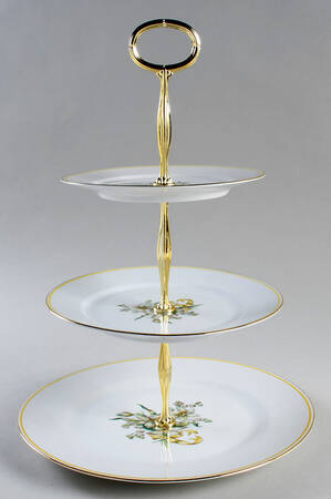 15996 13 7/8"-14 1/4" 3-Tiered Serving Tray(DP,SP,BB) HC
