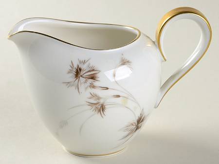 Sepia (White, Gold Trim) Creamer