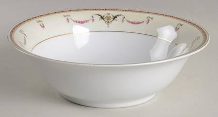 HC481 (Cream Rim, White Center) 9" Round Vegetable Bowl