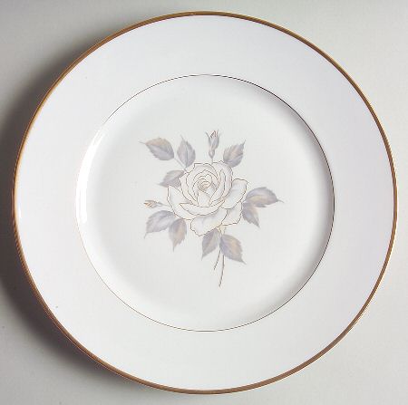 1723 (Floral, Gold Trim) Dinner Plate
