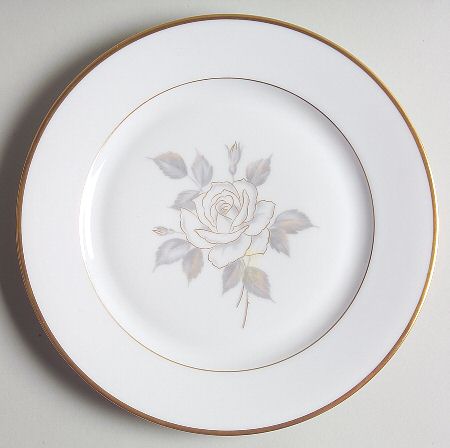 1723 (Floral, Gold Trim) Salad Plate