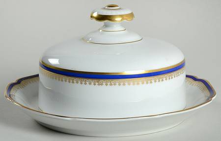Lafayette Cobalt Round Covered Butter
