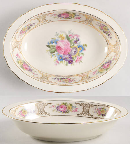 Lady Louise 10" Oval Vegetable Bowl