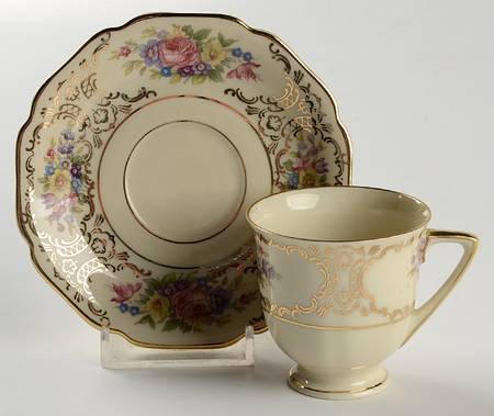Lady Louise Footed Demitasse Cup & Saucer Set
