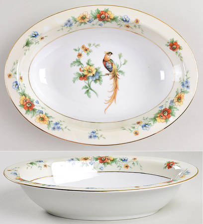 Lorraine 10" Oval Vegetable Bowl