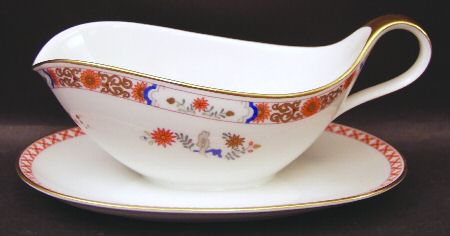 Mandarin Gravy Boat with Attached Underplate