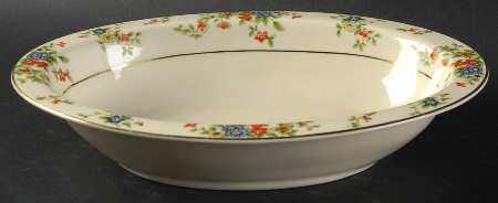 Meadow 10" Oval Vegetable Bowl
