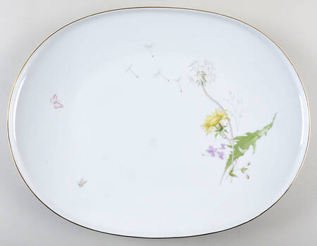 Meadow Flowers 15" Oval Serving Platter