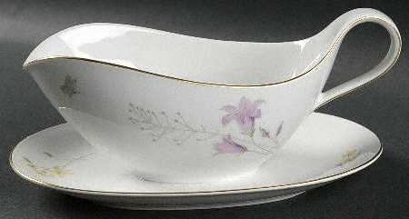 Meadow Flowers Gravy Boat with Attached Underplate
