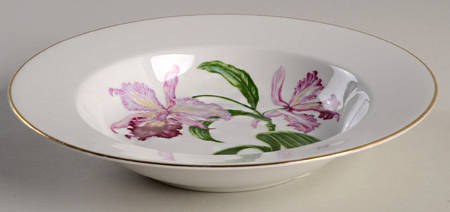 Orchid Rim Soup Bowl