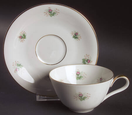 Petite Rose Flat Cup & Saucer Set